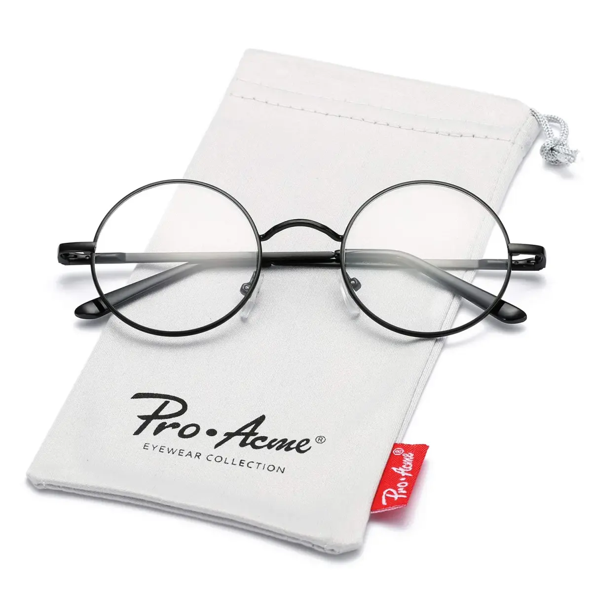 Pro Acme Retro Round Clear Lens Glasses | 46mm (1.81") Lens Width - main product image