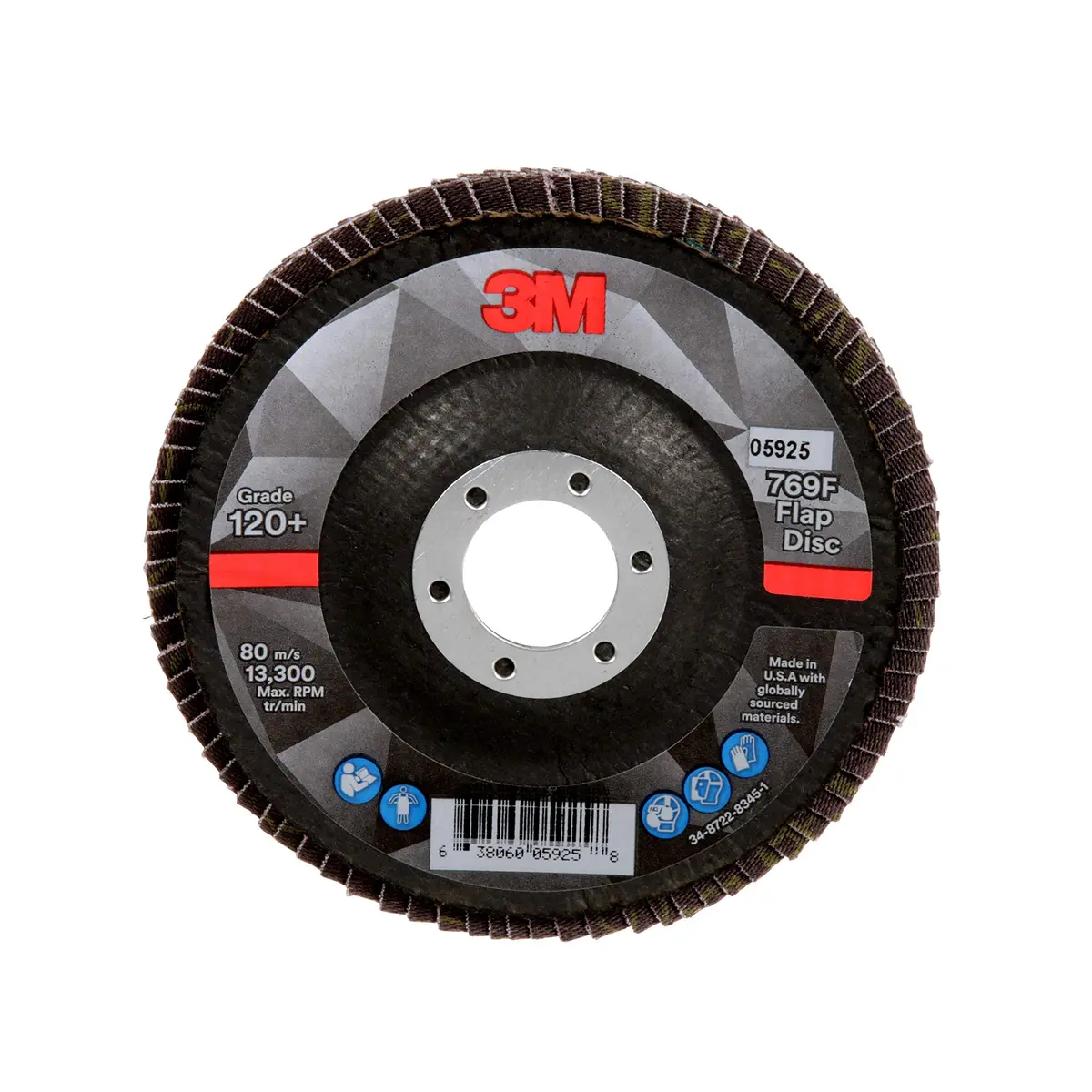 3M Flap Disc 769F 120+ Grit T29 4.5 in x 7/8 in | High-Performance Ceramic Abrasive - main product image