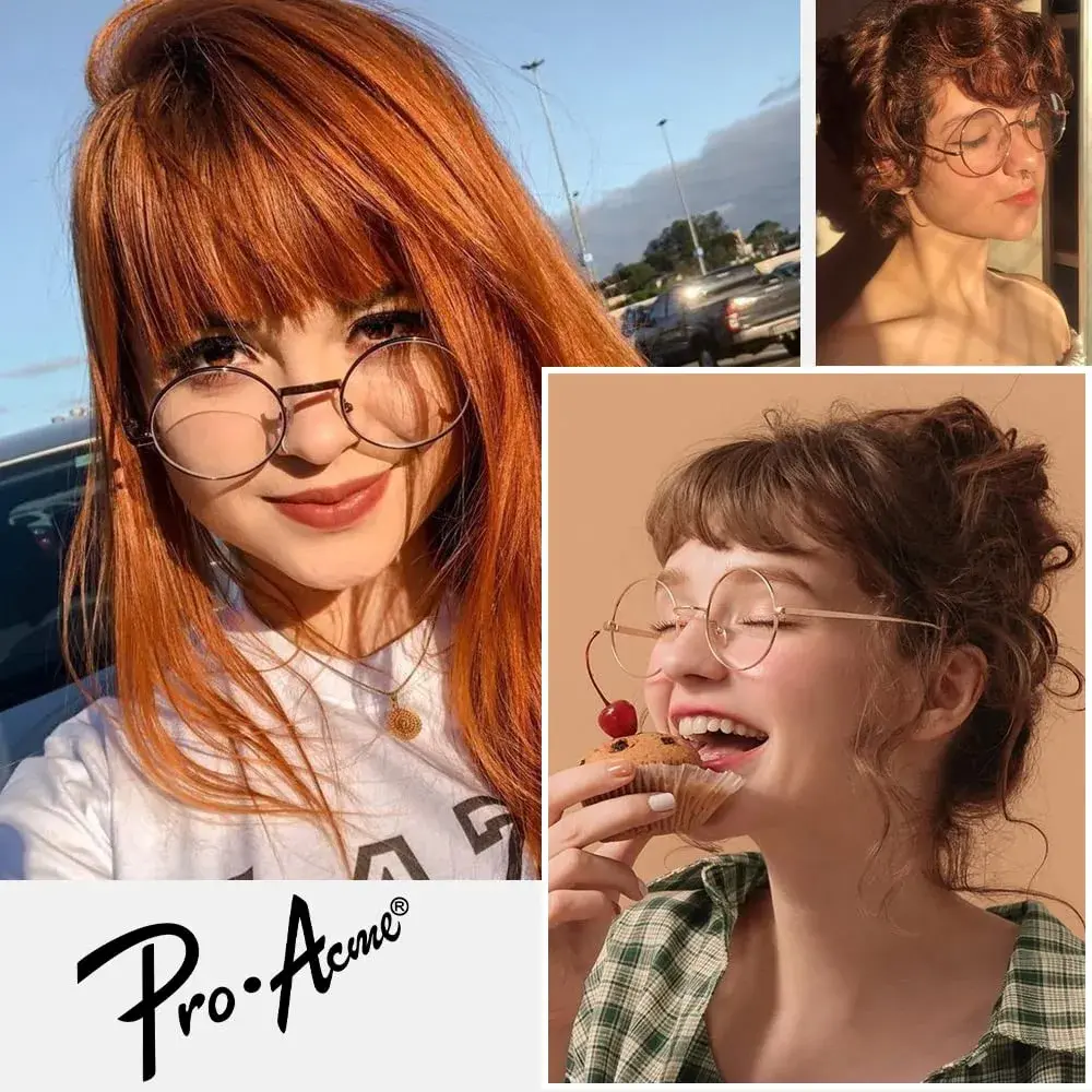 Pro Acme Retro Small Round Metal Frame Clear Lens Eyeglasses 46mm (1.81 inches) | Fashionable Non-Prescription Eyewear - view 5