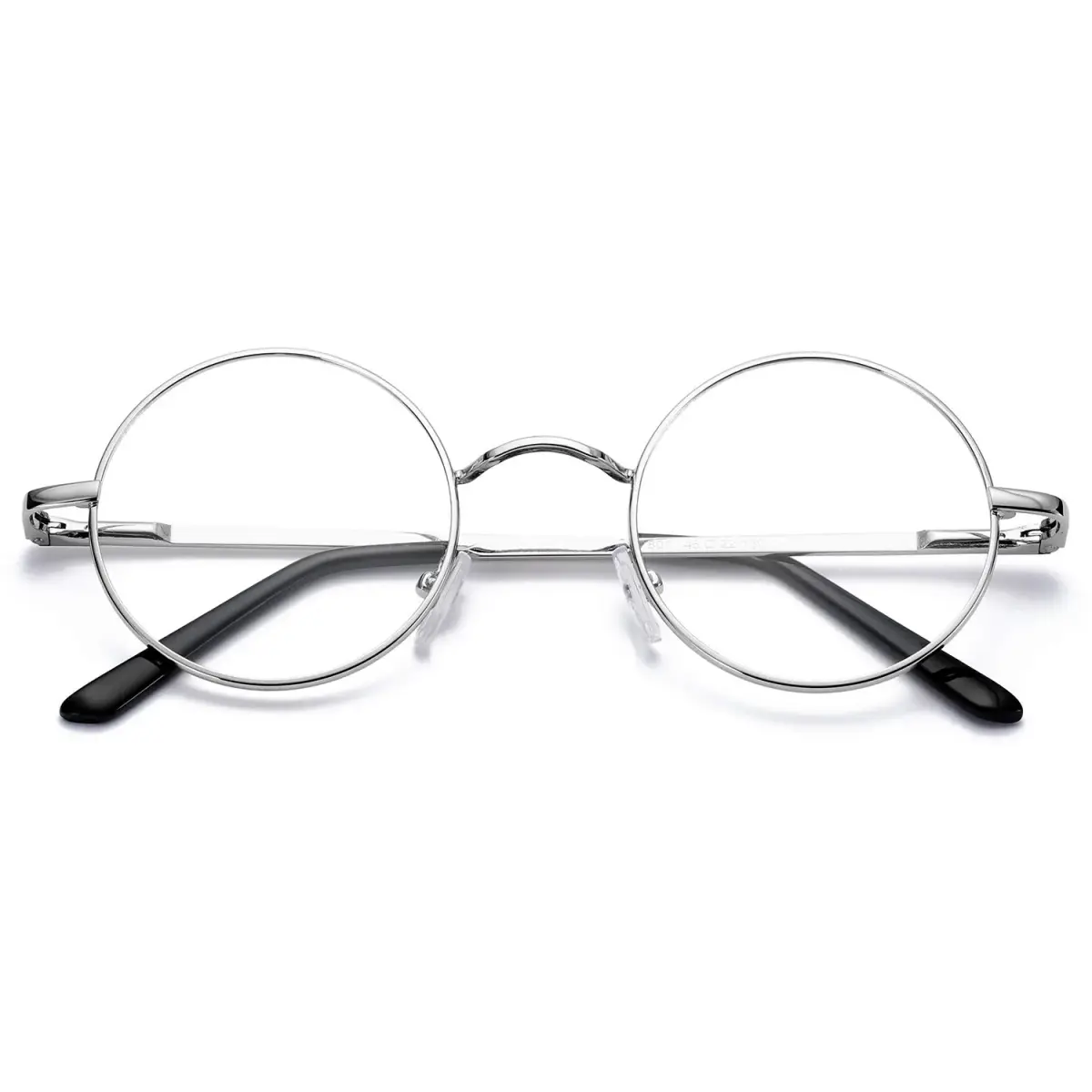 Pro Acme Retro Small Round Metal Frame Clear Lens Eyeglasses 46mm (1.81 inches) | Fashionable Non-Prescription Eyewear - view 8