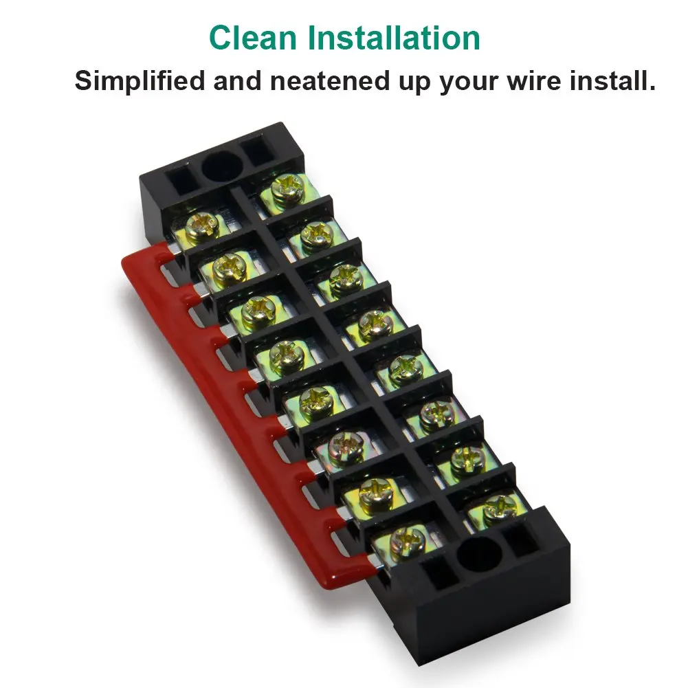 MILAPEAK Terminal Block Strip 8 Circuits 600V 25A | Secure Wiring & Neat Installations - view 6