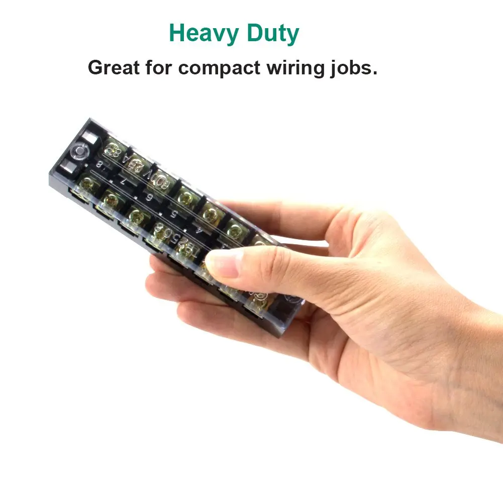 MILAPEAK Terminal Block Strip 8 Circuits 600V 25A | Secure Wiring & Neat Installations - view 7