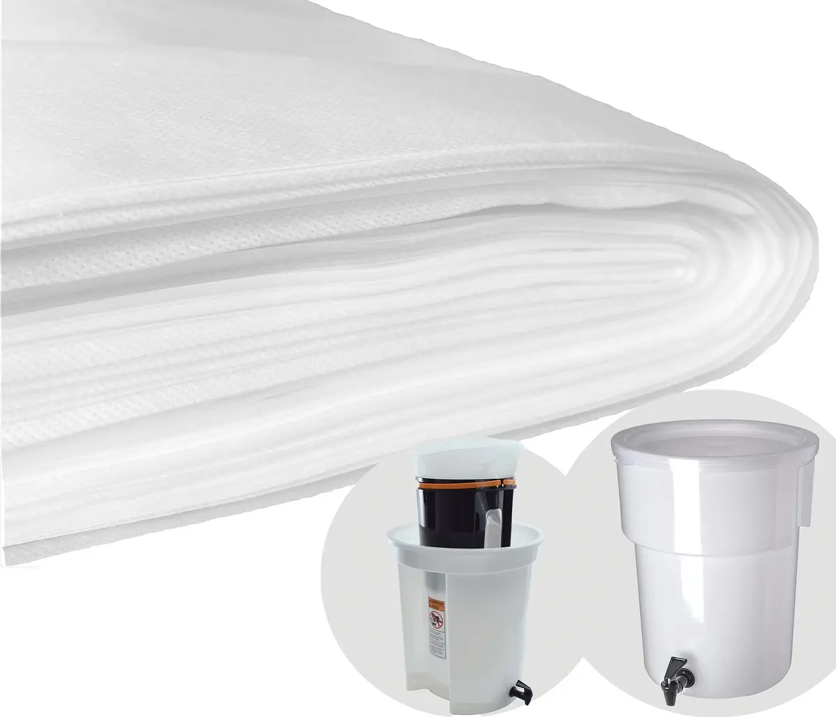 TezPak Commercial Cold Brew Coffee Filters 20" x 20" | Seamless, Thick, 50-Pack for 5-Gallon Systems - main product image