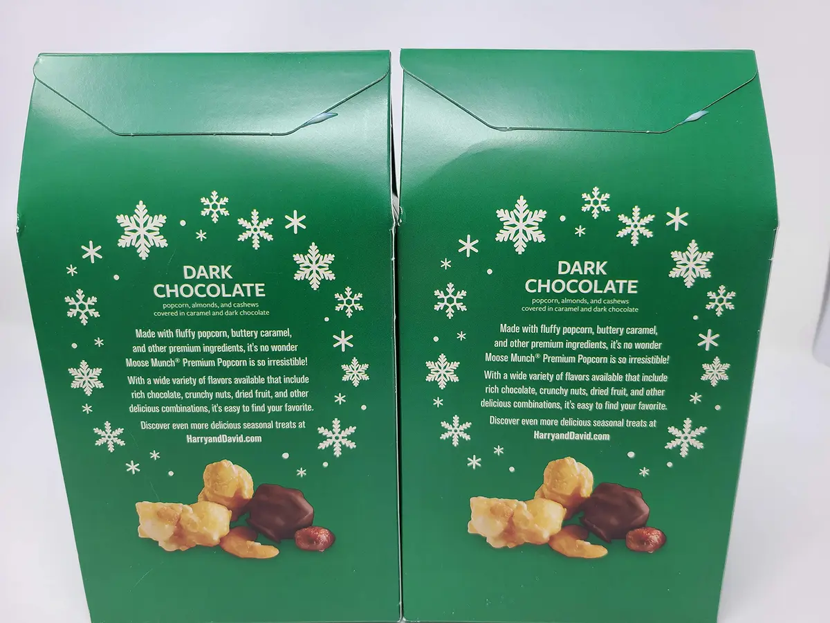 Harry & David Holiday Moose Munch Premium Popcorn Dark Chocolate 10 oz | Gourmet Snack Gift in USA - view 2