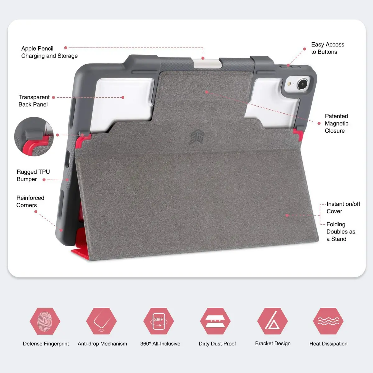 STM Dux Plus Rugged Case for Apple iPad Pro 12.9 2018 | Military Drop Test Certified - view 3