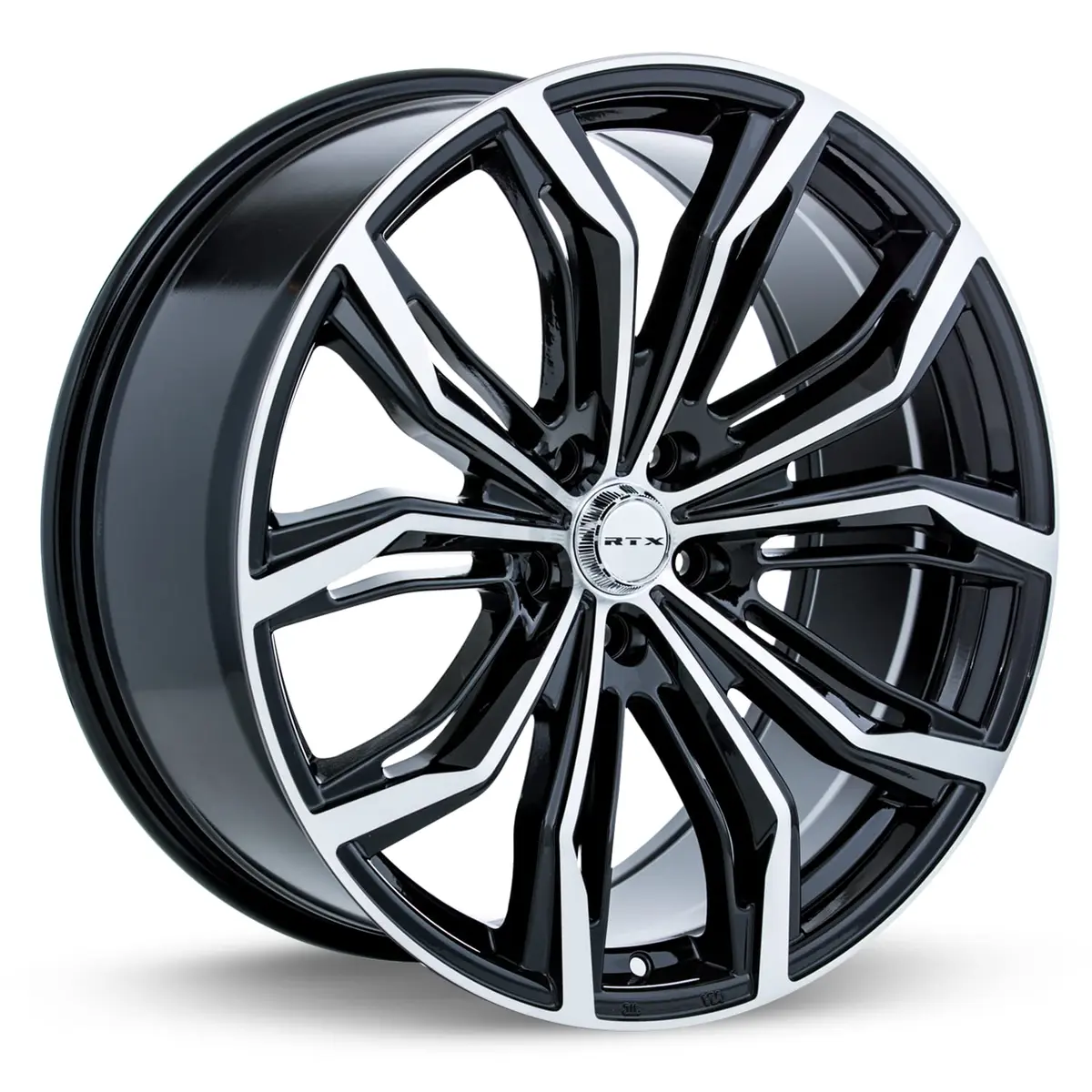 RTX Black Widow 18x8 5x120 ET35 Alloy Wheel | Durable Alloy Steel, 18 inch, Black Machined Finish - main product image