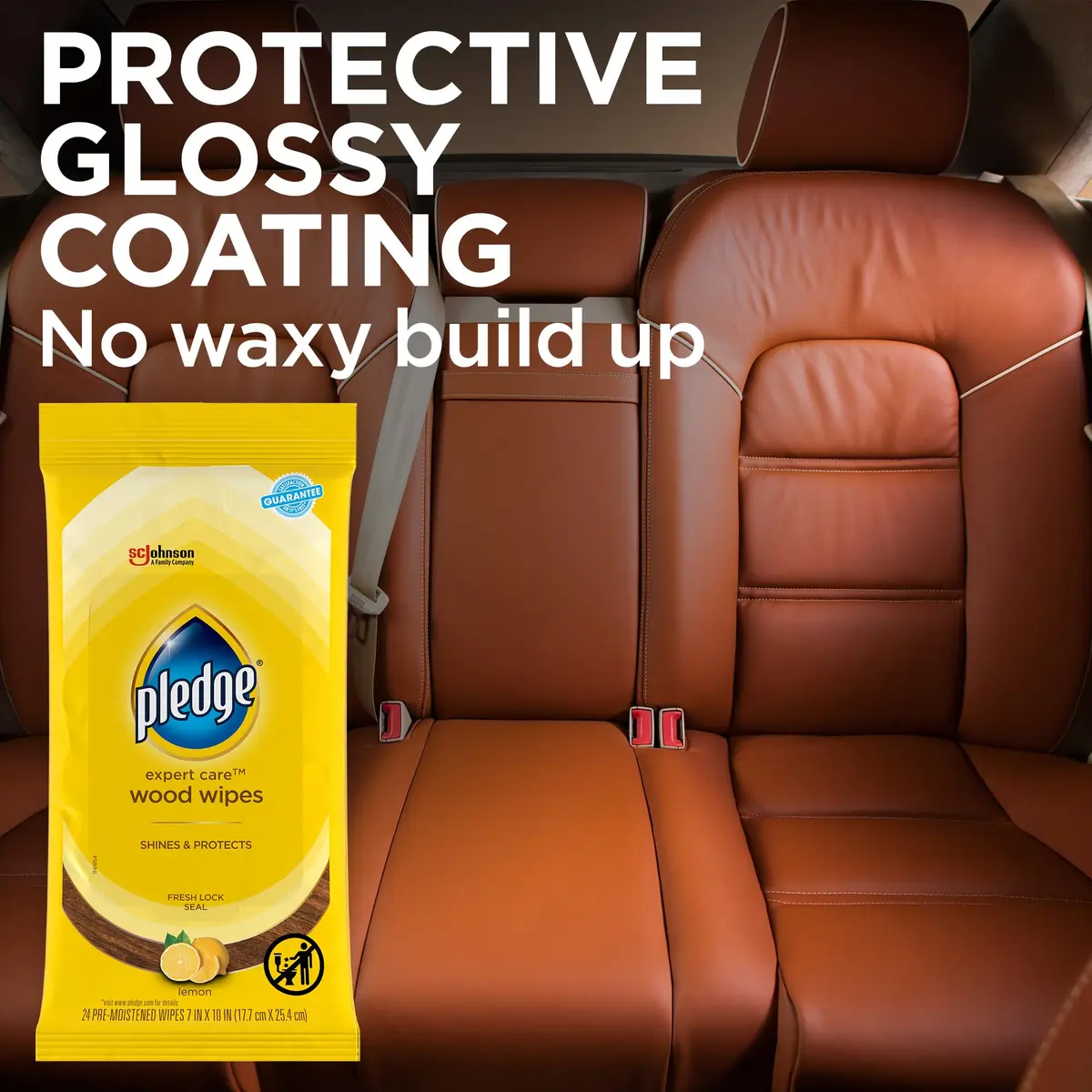 Pledge Pre-Moistened Wood Furniture Wipes, Lemon, 144 Count | Gentle, No Residue, Suitable for Sealed Wood & Surfaces - view 6
