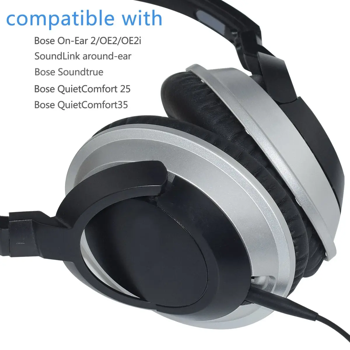 Aquelo Replacement Headphone Cable for Bose QC35 II, QC45, NC700, QC25, SoundLink, SoundTrue (Black, 1.5m) - view 3