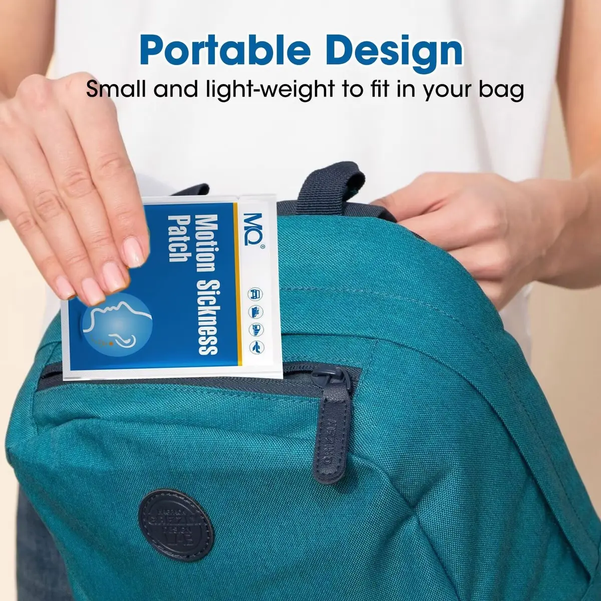 MQ 28ct Motion Sickness Patches Non Drowsy | Waterproof Behind Ear Relief (70-120c) - view 5