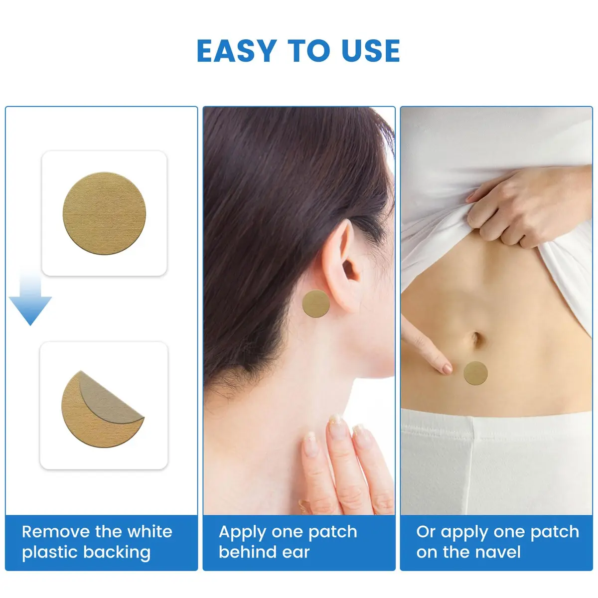 MQ 28ct Motion Sickness Patches Non Drowsy | Waterproof Behind Ear Relief (70-120c) - view 6