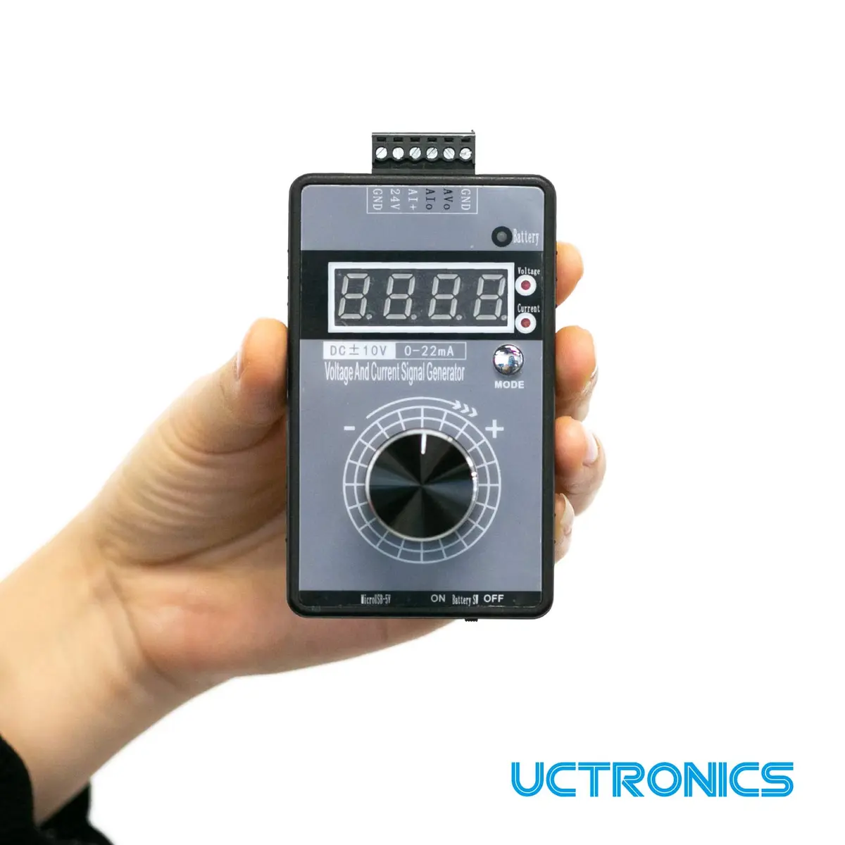 UCTRONICS DC ±10V 0/4-20mA Current Voltage Signal Generator 100mm (3.94") | Analog Simulator for PLC Debugging - view 5