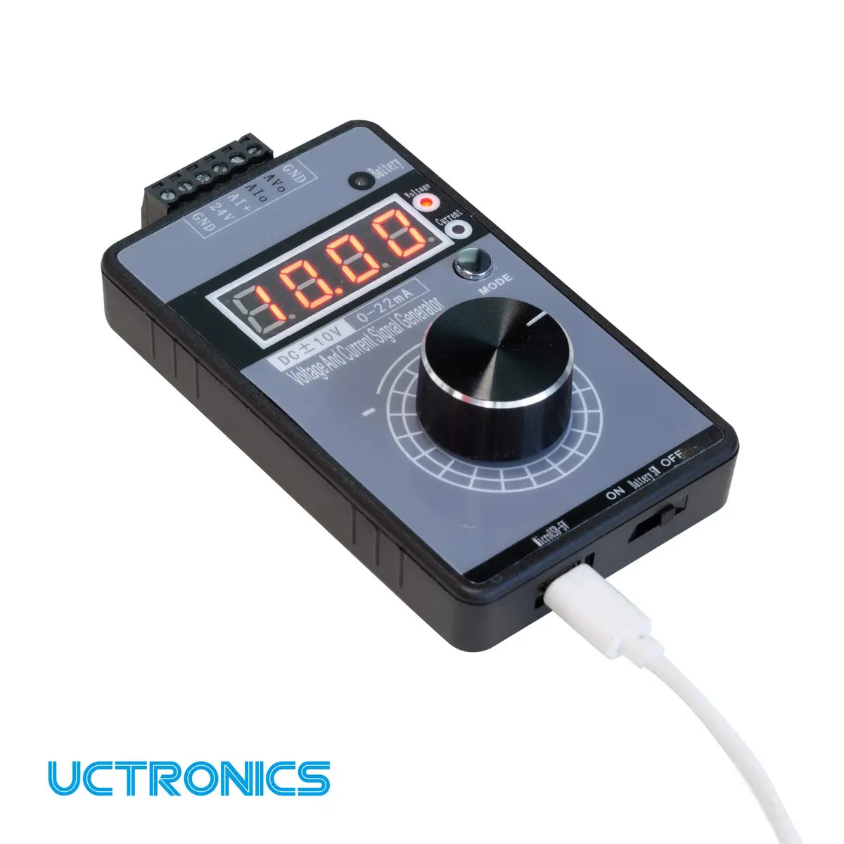 UCTRONICS DC ±10V 0/4-20mA Current Voltage Signal Generator 100mm (3.94") | Analog Simulator for PLC Debugging - view 6