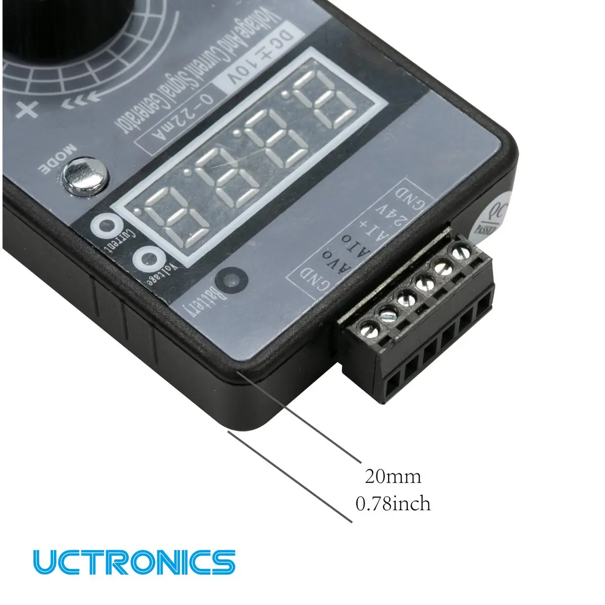 UCTRONICS DC ±10V 0/4-20mA Current Voltage Signal Generator 100mm (3.94") | Analog Simulator for PLC Debugging - view 3