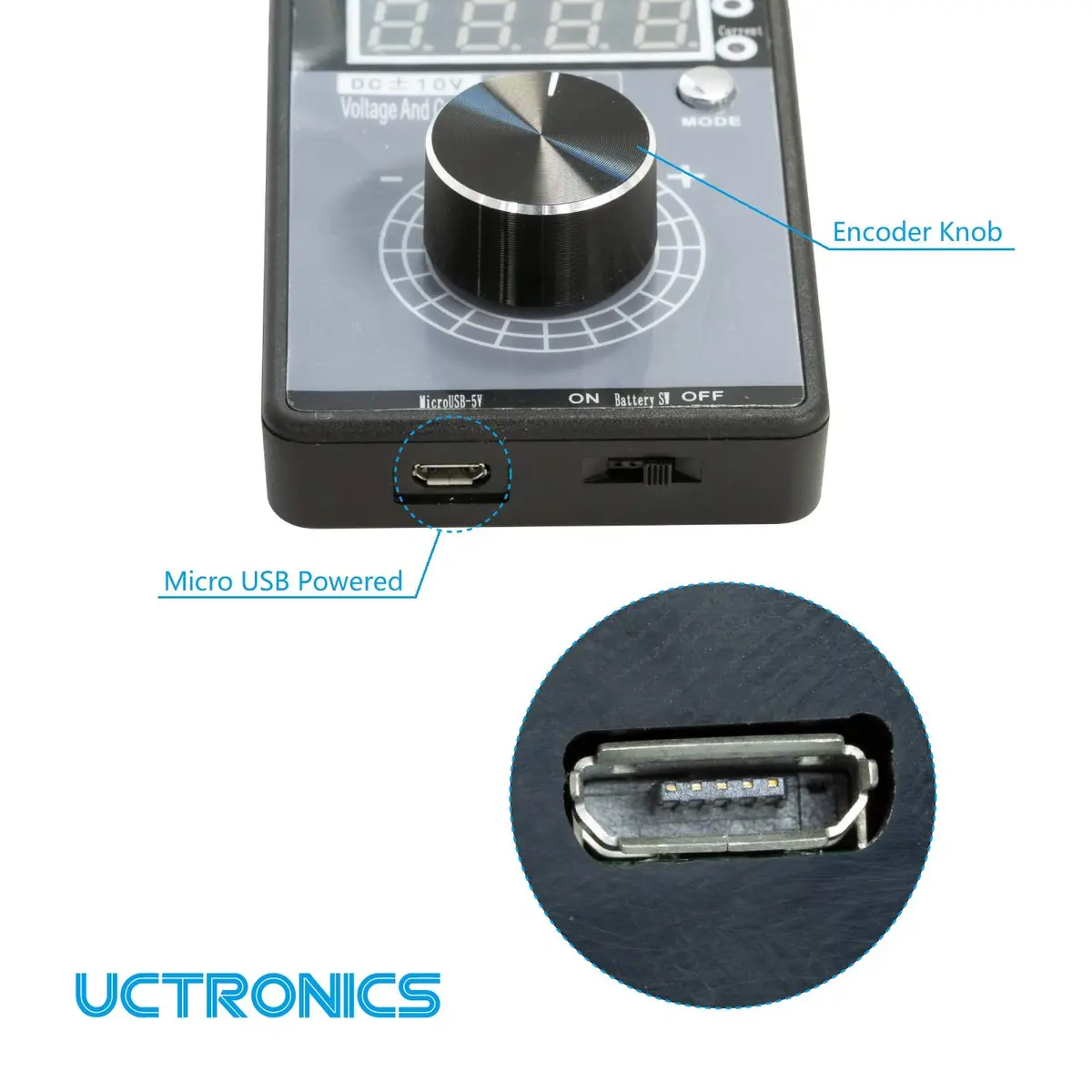 UCTRONICS DC ±10V 0/4-20mA Current Voltage Signal Generator 100mm (3.94") | Analog Simulator for PLC Debugging - view 4