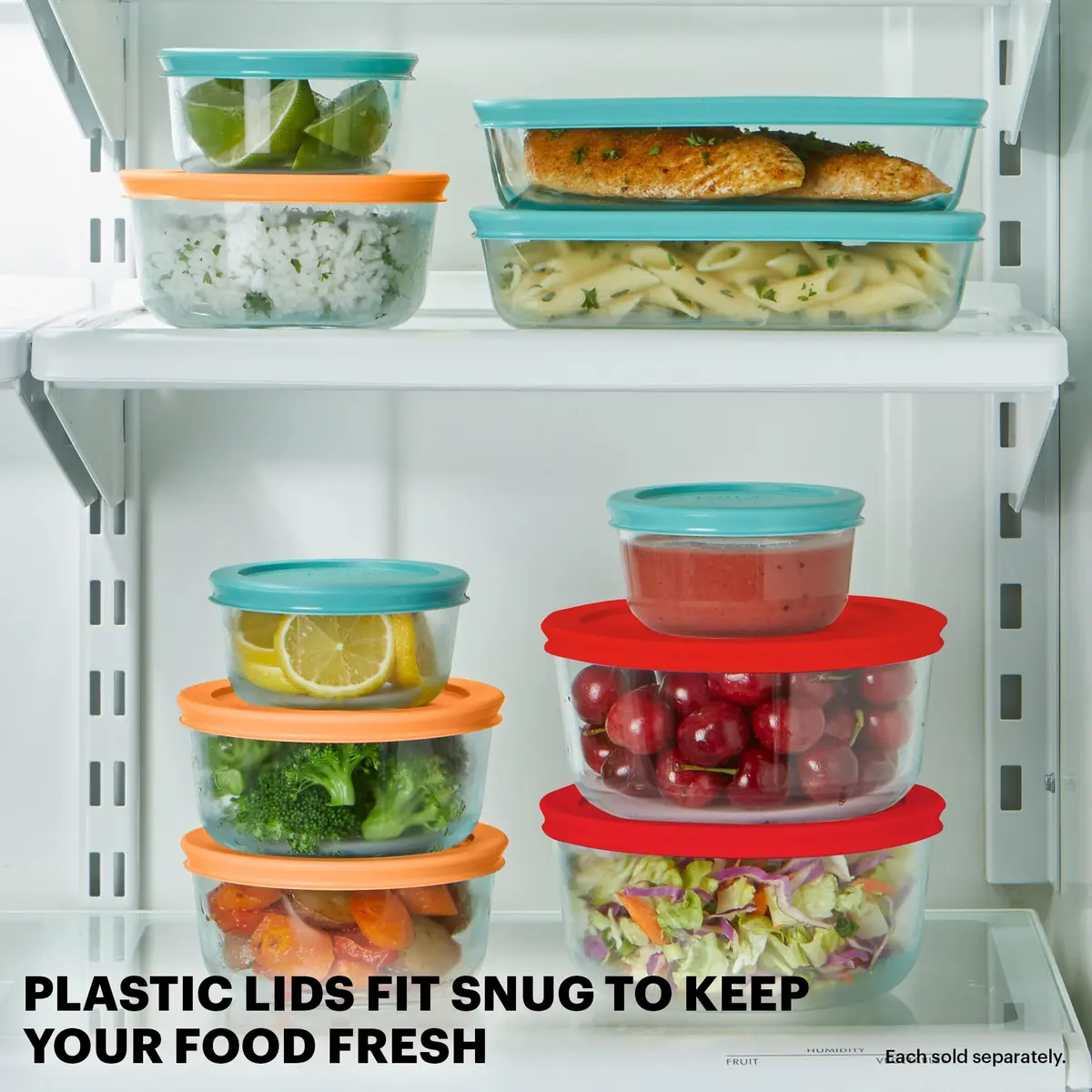 Pyrex Simply Store Glass Food Storage Containers Set 12-Pack | Airtight & Leak Resistant for Kitchen Pantry - view 4