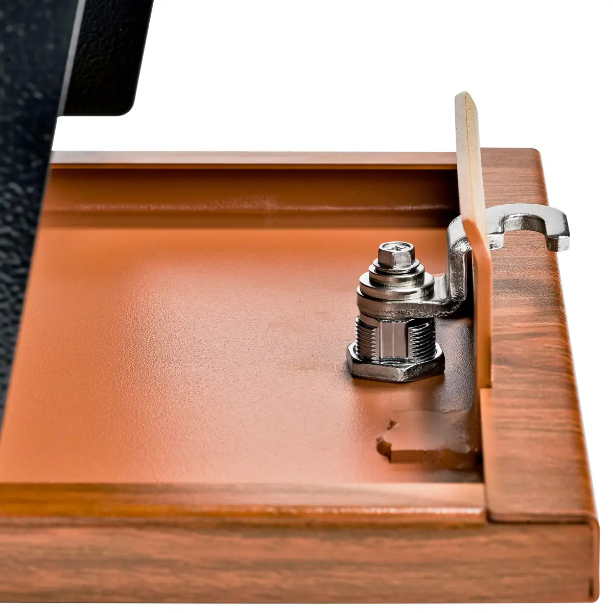 Mail Boss Mail Manager Locking Post Mount Mailbox | USPS Approved, Wood Grain Finish, Heavy-Gauge Steel - view 5