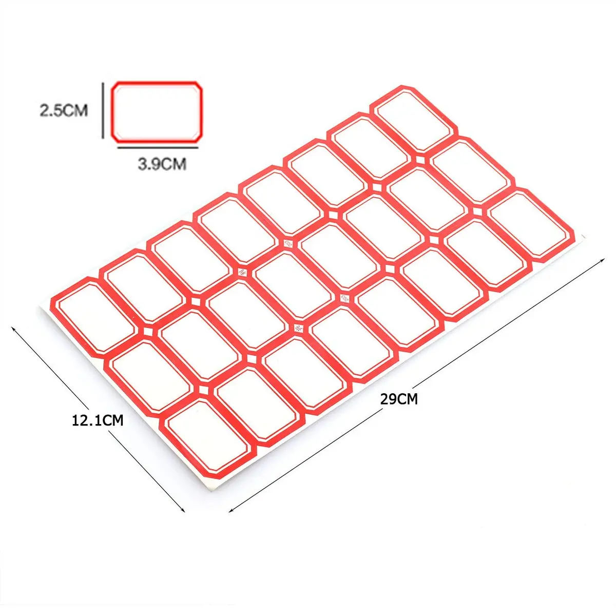 PZRT Label Stickers 288pcs | Multi-Purpose Office & School Labels, 3.9x2.5cm - view 3
