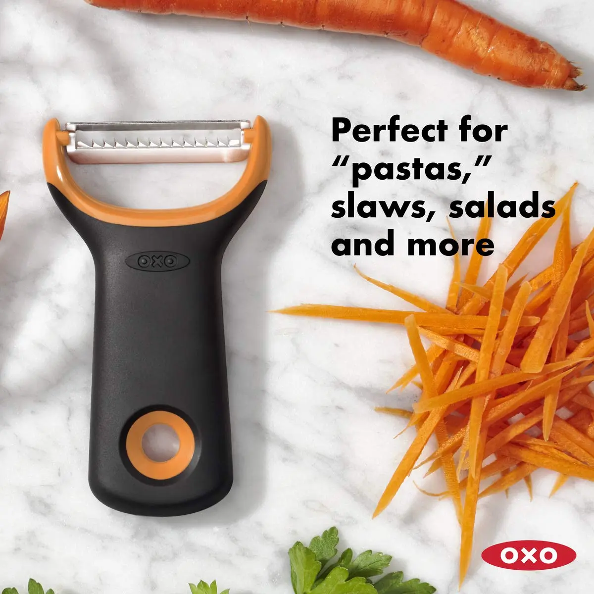 OXO Good Grips Julienne Prep Peeler | Creates Precise Vegetable Strips for Healthy Dishes - view 5