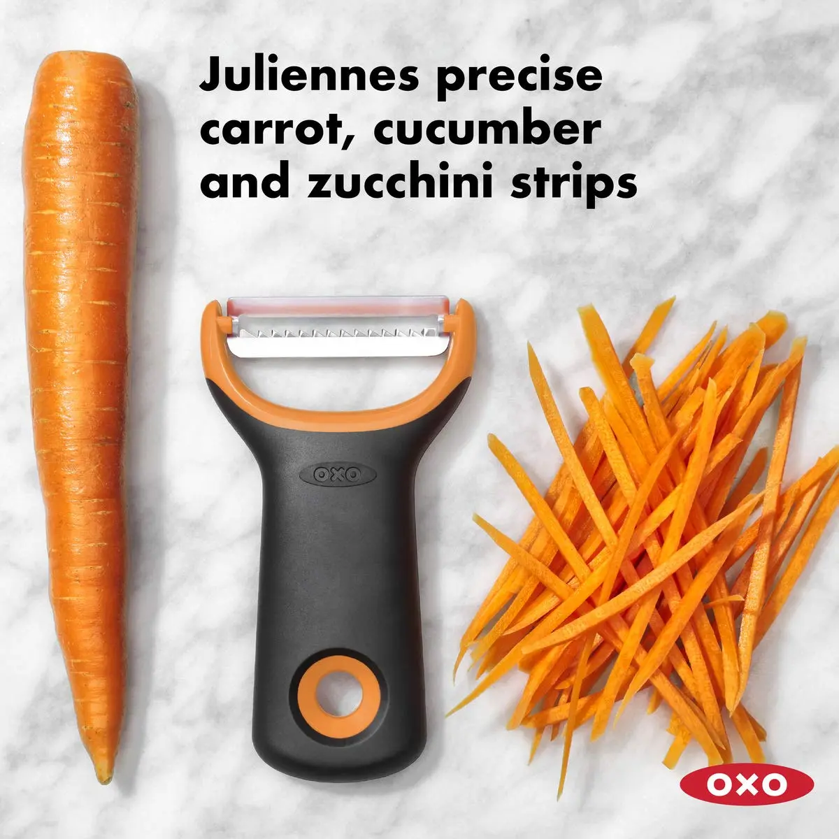 OXO Good Grips Julienne Prep Peeler | Creates Precise Vegetable Strips for Healthy Dishes - view 3