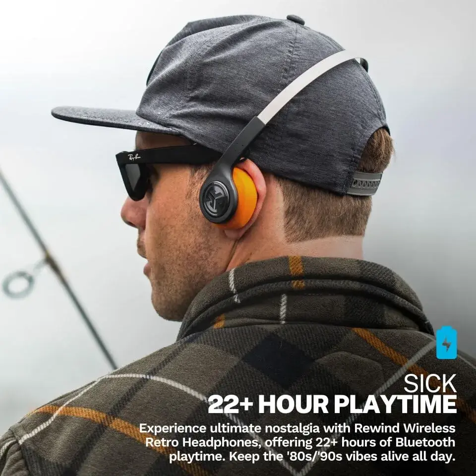JLab Rewind 2 Retro Wireless On-Ear Headphones | 20+ Hour Playtime, EQ3 Sound, Google Fast Pair - view 2