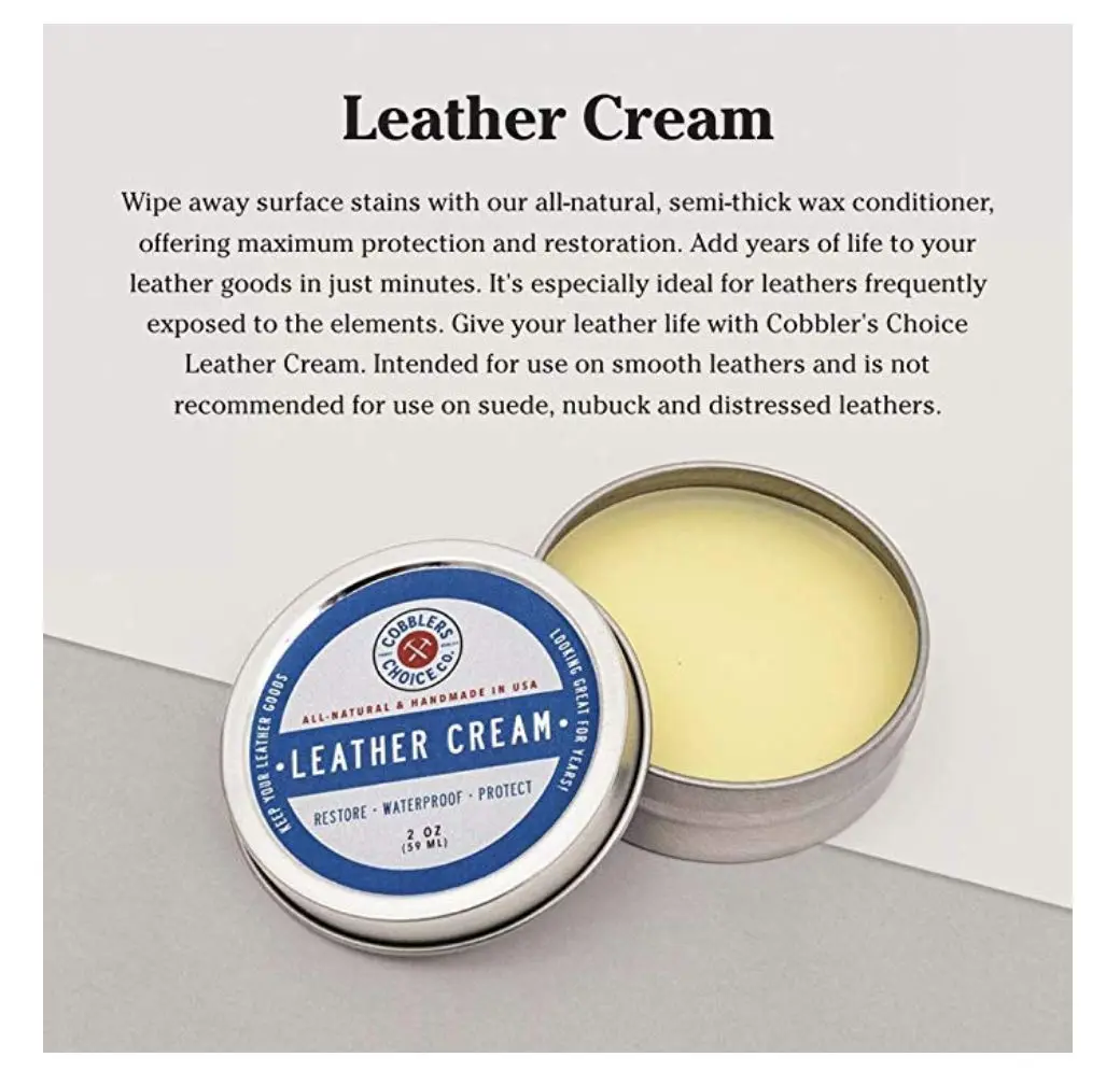Cobbler's Choice Leather Cream - Deep Condition & Protect Shoes, Boots & Bags with Beeswax (59 ml) - view 2