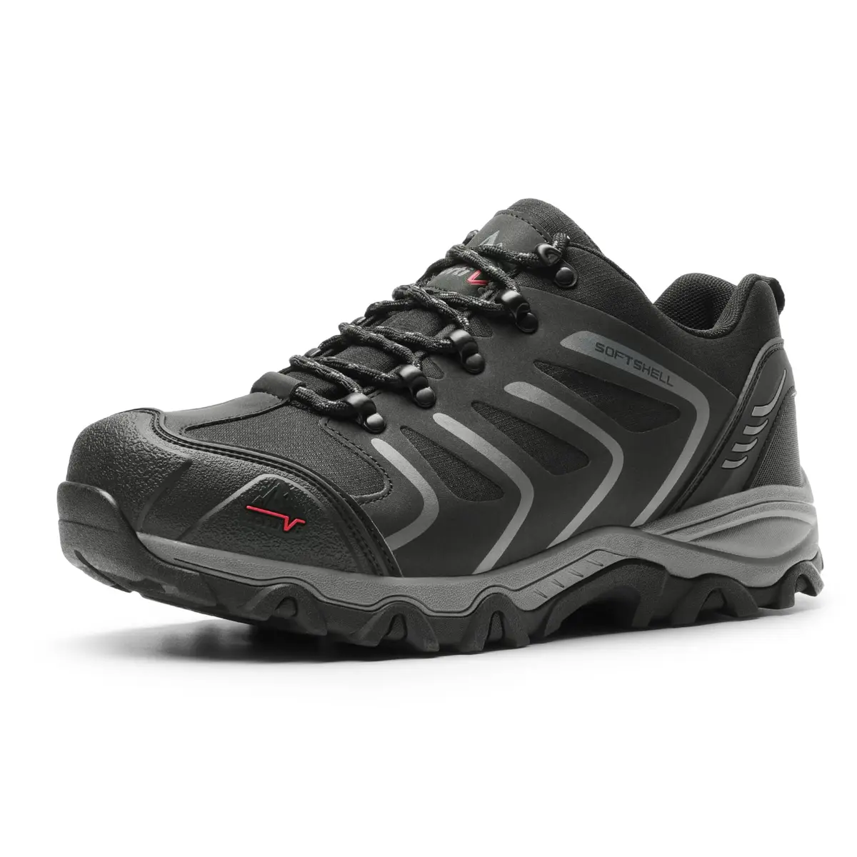 NORTIV 8 Men's Waterproof Hiking Shoes Low Top Black/Dark/Grey 23.6cm (9.3in) - main product image