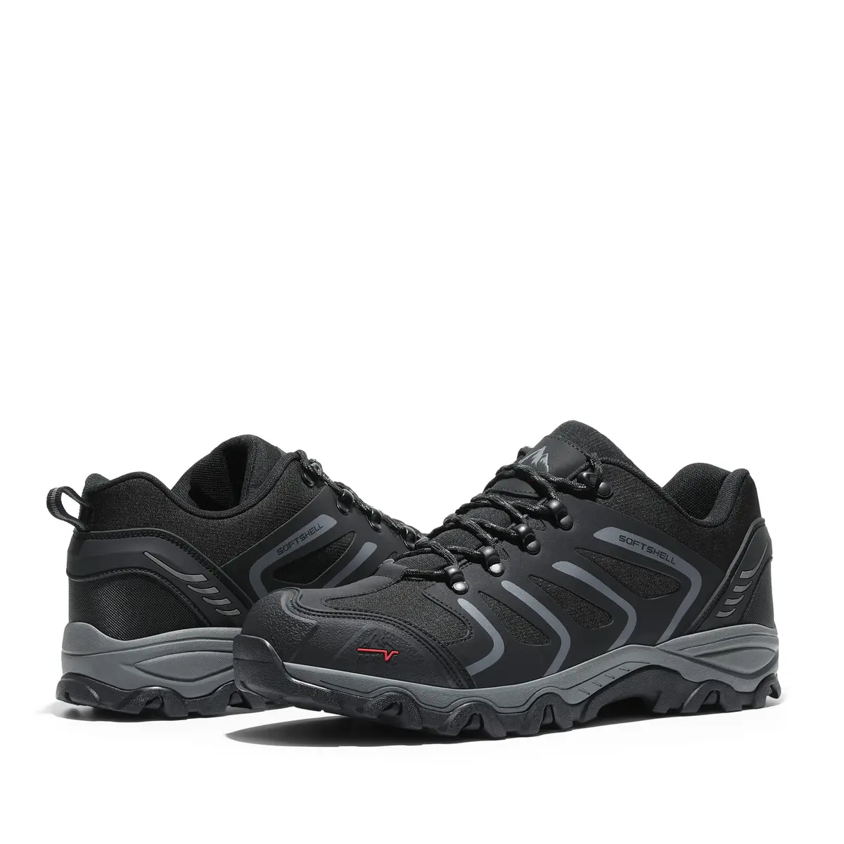NORTIV 8 Men's Waterproof Hiking Shoes Low Top Black/Dark/Grey 23.6cm (9.3in) - view 5