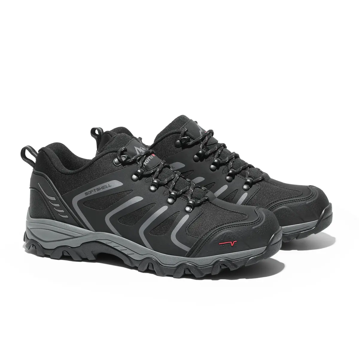 NORTIV 8 Men's Waterproof Hiking Shoes Low Top Black/Dark/Grey 23.6cm (9.3in) - view 7