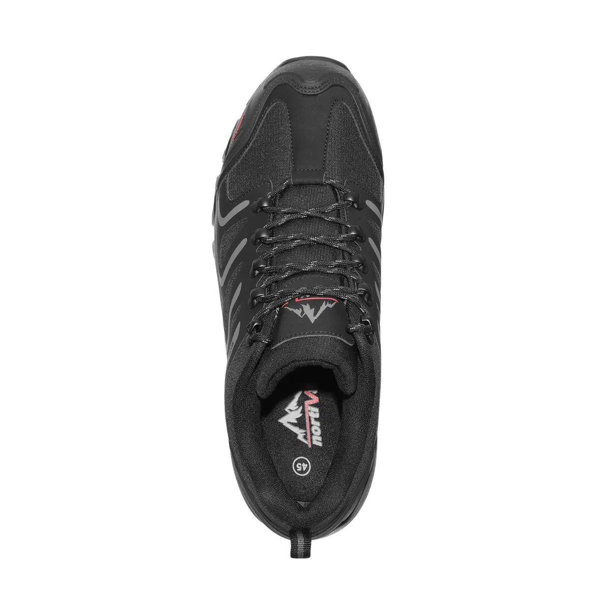 NORTIV 8 Men's Waterproof Hiking Shoes Low Top Black/Dark/Grey 23.6cm (9.3in) - view 3