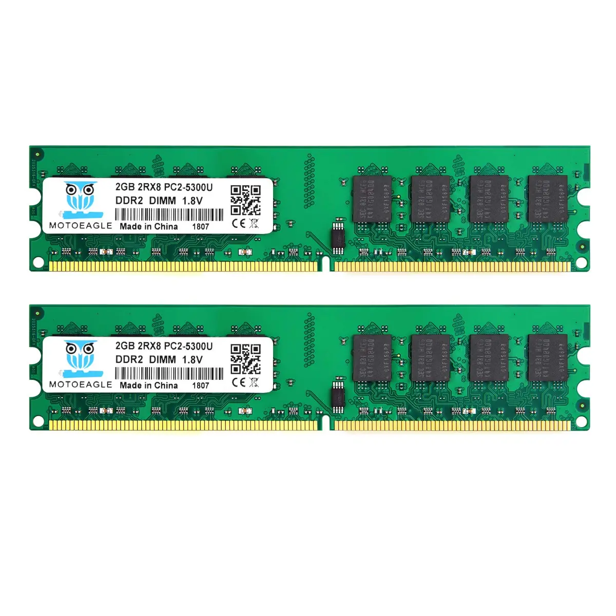 motoeagle 4GB (2x2GB) DDR2 667MHz UDIMM RAM Kit | PC2-5300U Desktop Memory Modules - main product image