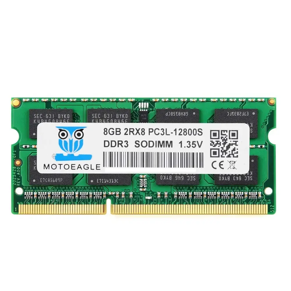 motoeagle 8GB DDR3L 1600 MHz SODIMM Laptop Memory | 2Rx8 PC3L 12800S 1.35V 204-Pin - main product image