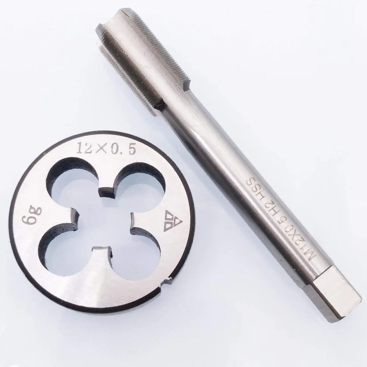 Yodaoke HSS M12 x 0.5mm Threading Die & Tap Set | Metric Right Hand, 80mm Tap & 38mm Die Diameter (110c) - view 3