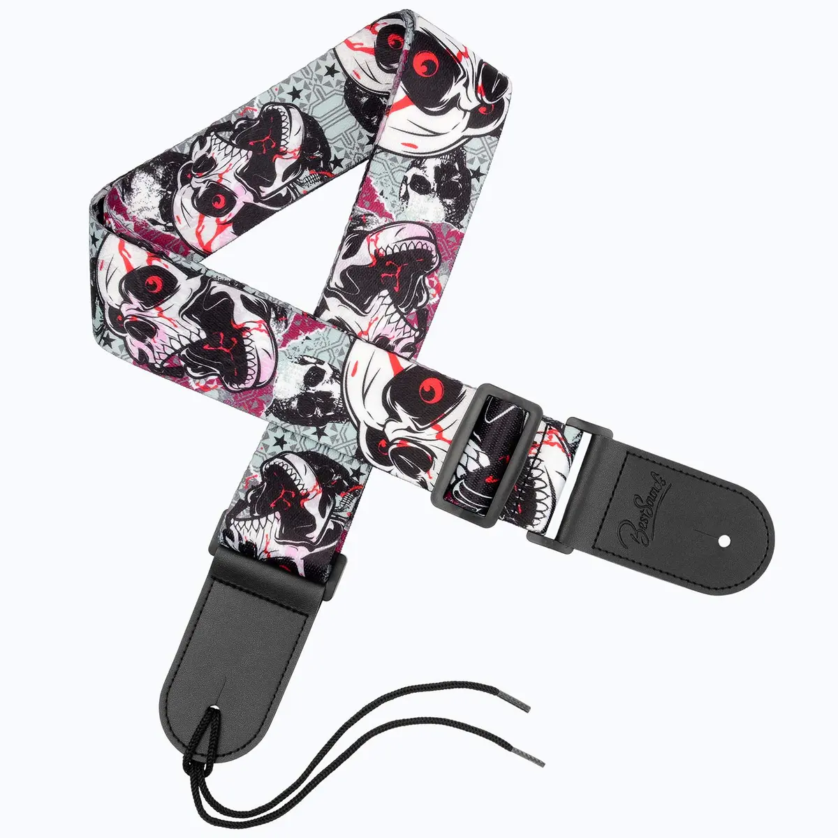 BestSounds Skull Guitar Strap & Leather Ends | Adjustable 85-150cm | Comfortable & Durable - view 5