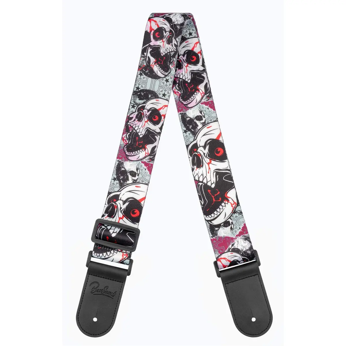 BestSounds Skull Guitar Strap & Leather Ends | Adjustable 85-150cm | Comfortable & Durable - view 8