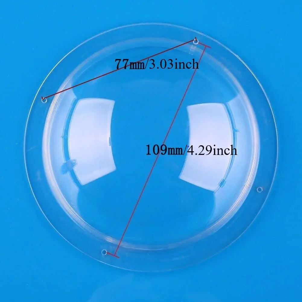 F-ber Transparent Acrylic Dome Camera Cover 100mm (3.94 Inch) | CCTV Replacement Housing with 4 Mounting Holes - view 5