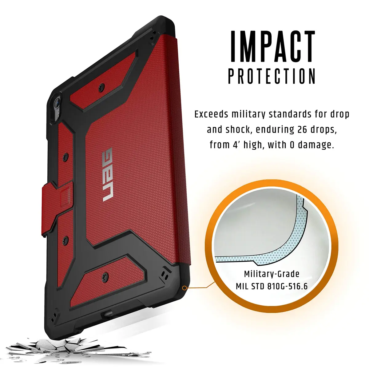 URBAN ARMOR GEAR iPad Pro 11-inch Case Metropolis | Feather-Light Rugged Military Drop Tested with Apple Pencil Holder - view 2