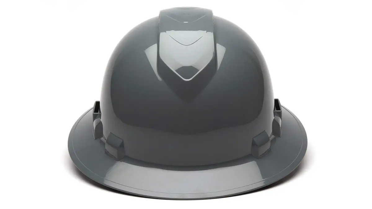Ridgeline Full Brim Hard Hat 4 Point Ratchet Slate Gray | Vented Construction Helmet with ANSI Z89.1 Type I Class C - view 2
