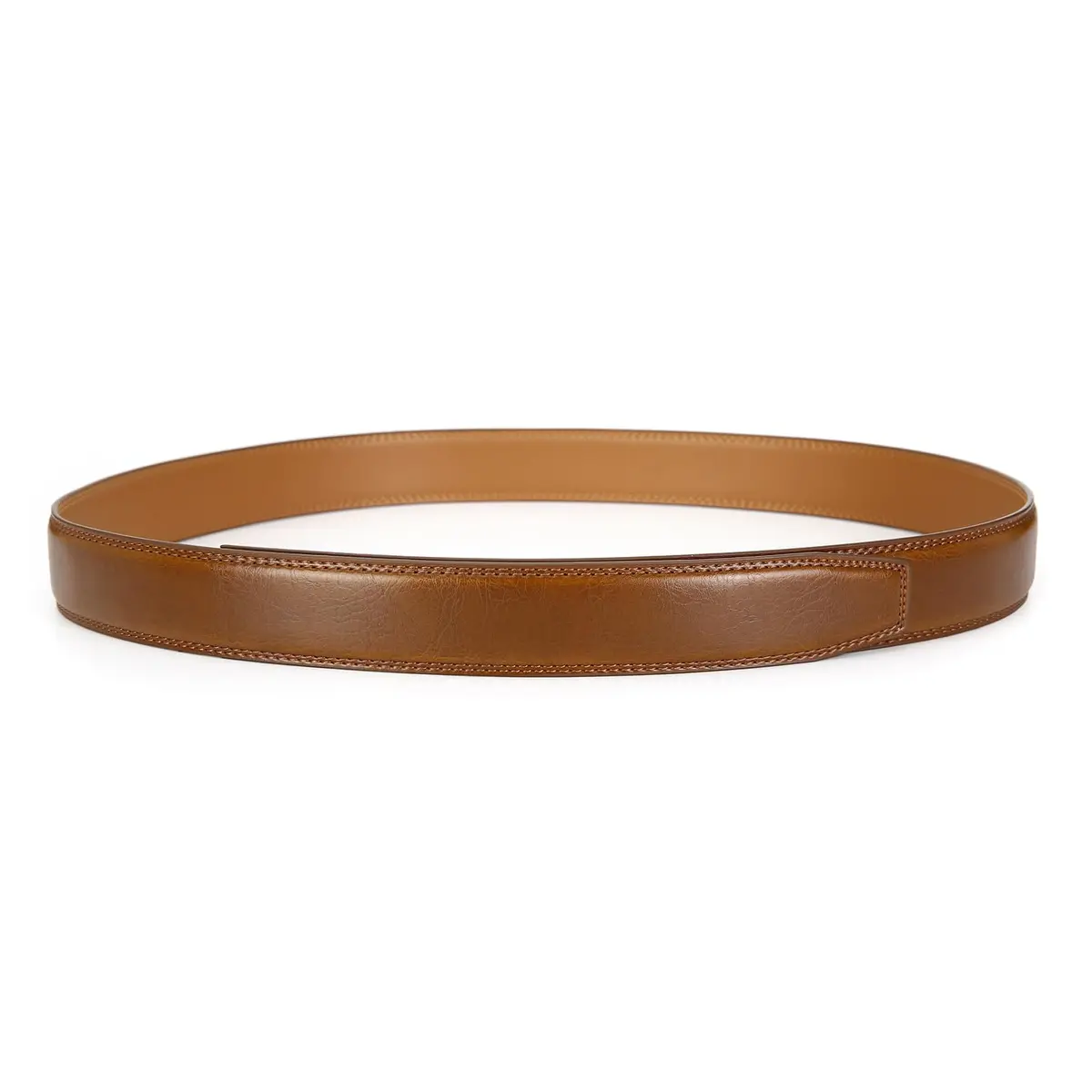 Nelbons Men's Ratchet Belt Strap Only 35mm (1.38") | Brown Genuine Leather, Cut-to-Fit Strap for 40mm Buckles - view 4