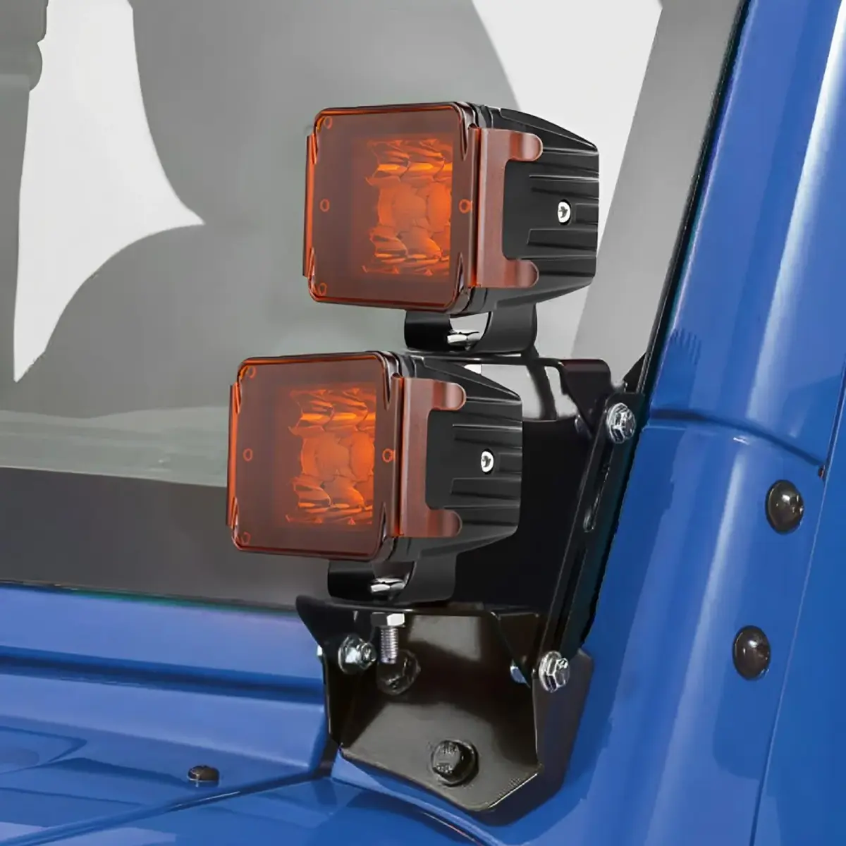SWATOW INDUSTRIES 3 Inch Amber LED Pod Light Covers (2-Pack) | Street Legal Protection - view 8