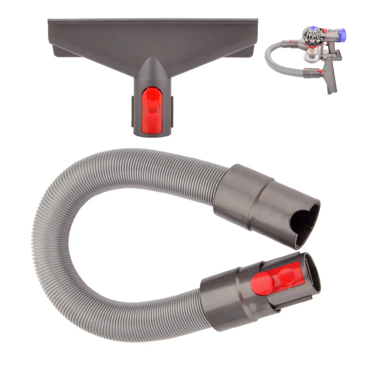 Fullclean Mattress Tool and Flexible Hose Kit for Dyson V15 V11 V10 V8 V7 Vacuum Cleaners | 63 inch Extension - main product image