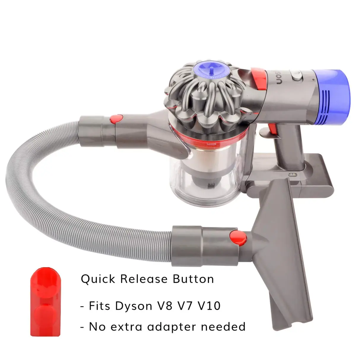 Fullclean Mattress Tool and Flexible Hose Kit for Dyson V15 V11 V10 V8 V7 Vacuum Cleaners | 63 inch Extension - view 3