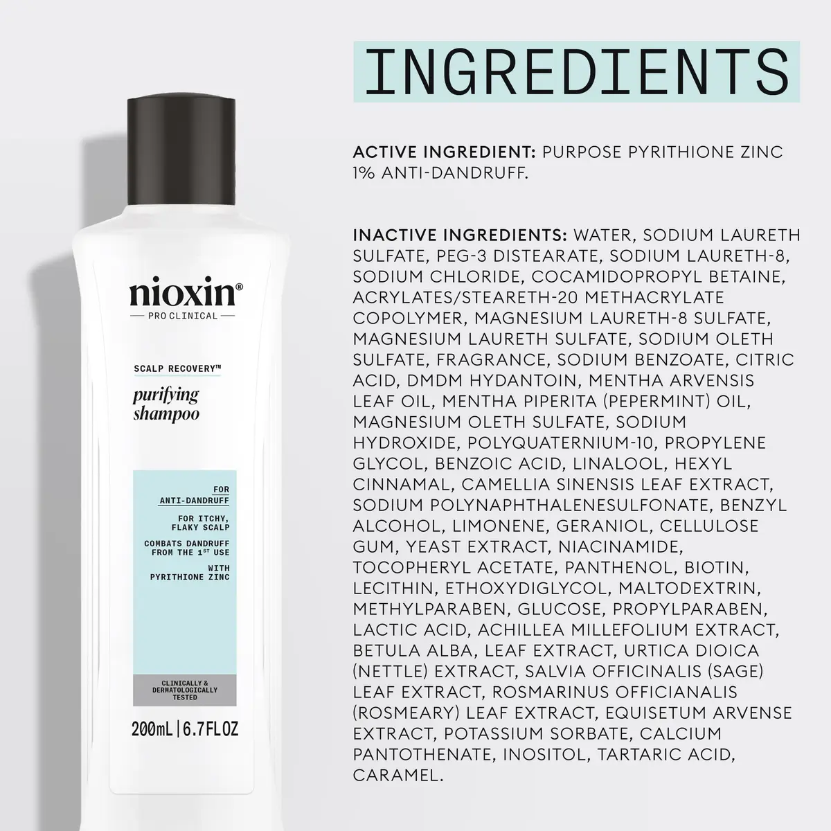 NIOXIN Scalp Recovery Purifying Shampoo 6.76 Fl Oz | For Itchy, Flaky Scalp Relief - view 7