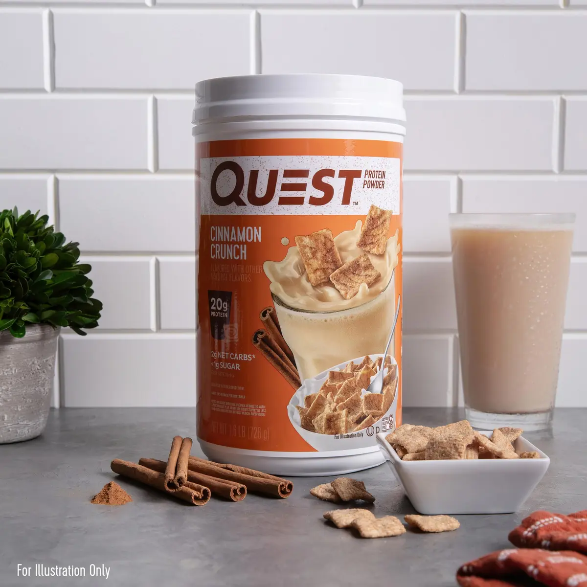 Quest Cinnamon Crunch Protein Powder 1.6 Pound | 20g Protein, Low Carb, Gluten Free - view 4