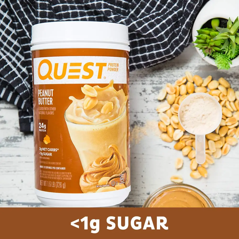 Quest Peanut Butter Protein Powder 1.6 Pound | 23g Protein, Low Sugar, Gluten Free - view 5