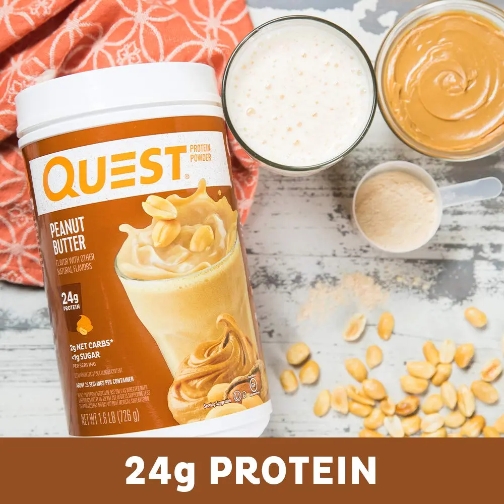 Quest Peanut Butter Protein Powder 1.6 Pound | 23g Protein, Low Sugar, Gluten Free - view 3