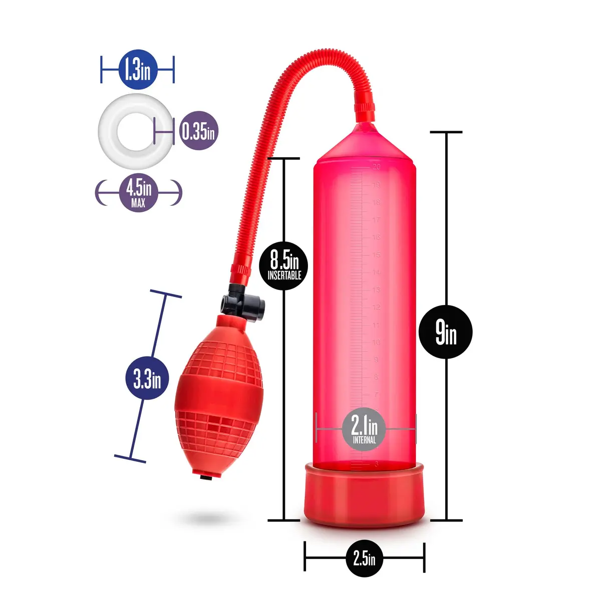 Blush Performance VX101 Beginner 9" Penis Pump | Enhance Pleasure & Confidence - view 3