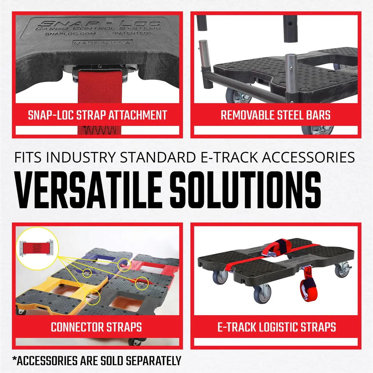 Snap-Loc Material Handling Truck 1200 lb Capacity | Heavy Duty E-Track Push Cart with Made in USA (70-120 chars) - view 5