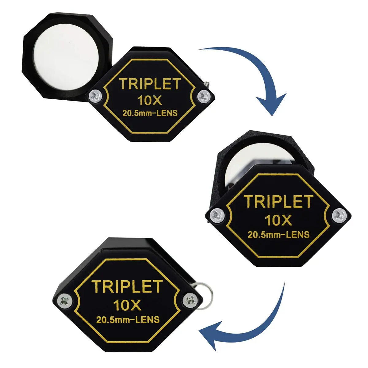 DANOPLUS 10x Magnifier Jewelry Loupe 20.5mm | Achromatic Triplet Lens for Jeweler, Stamp, Coin, Hobbyist - view 7