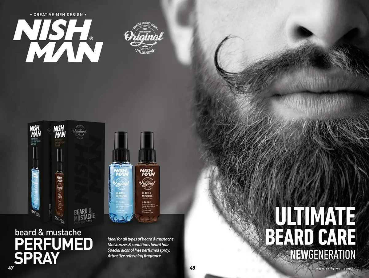 nishman Beard & Mustache Parfumed Spray 75 ml | Alcohol-Free Moisturizer & Odor Eliminator - view 2