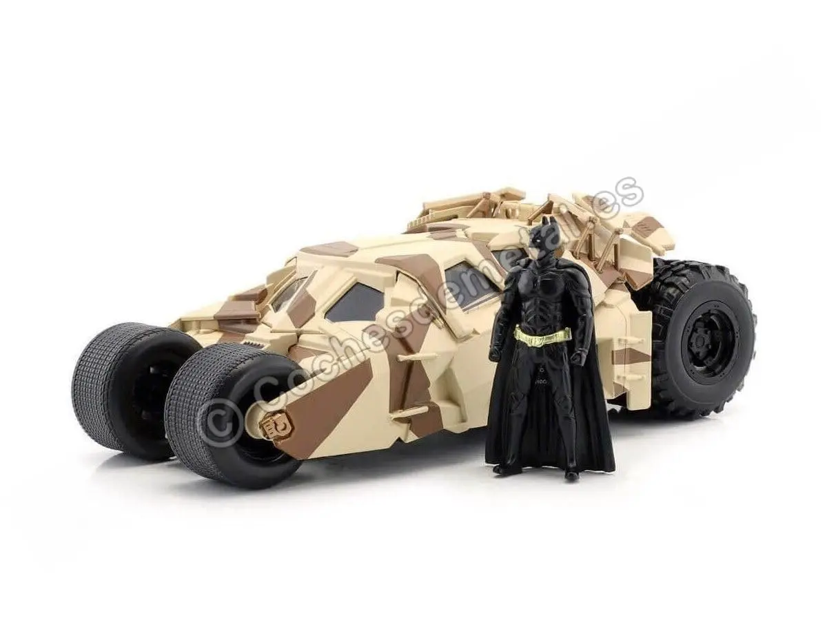Jada Toys 1:24 2008 Dark Knight Camouflage Batmobile Die-cast Car with 2.75" Batman Figure | ASTM-Tested - main product image